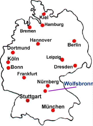 Wegbeschreibung - Deutschlandkarte